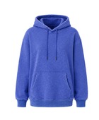 Royal Blue Acid Wash Pullover Hoodie B2B Low MOQ Manufacturer