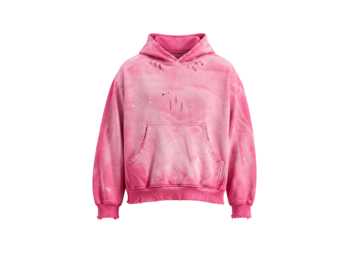 Custom Pullover Hoodie Pink Acid Wash B2B Low MOQ Manufacturer