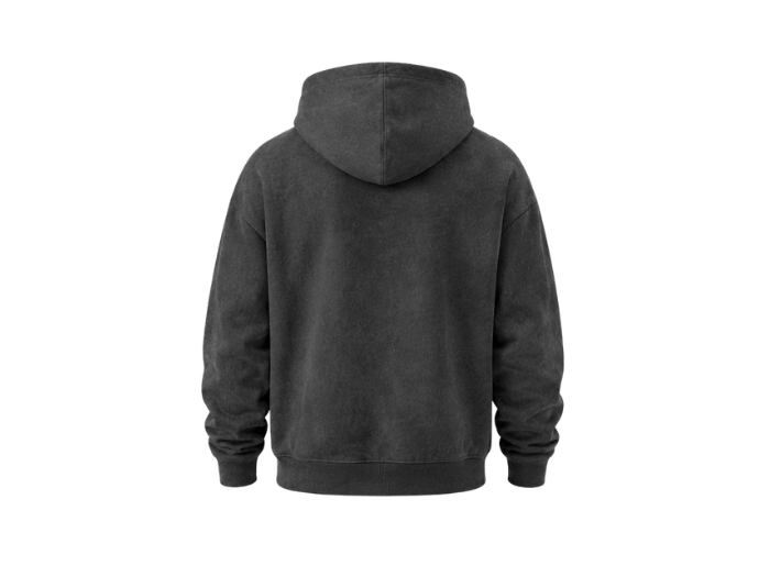 Personalize Pullover Hoodie Charcoal Black Acid Wash B2B