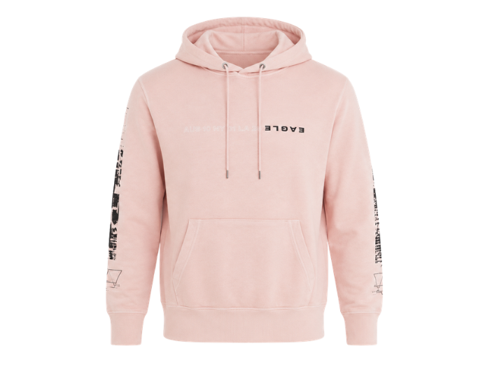 Personalize Pink DTF Graphic Pullover Hoodie B2B Low MOQ Manufacturer front design preview
