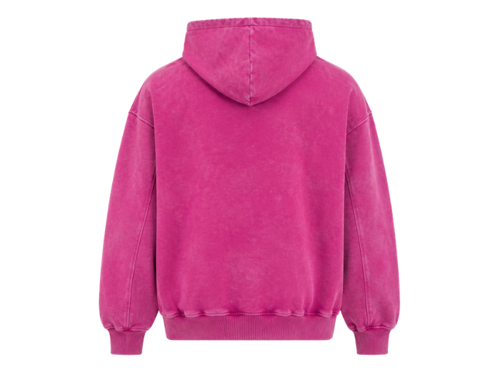 Wholesale Pullover Hoodie Pink Acid Wash B2B Low MOQ Manufacturer