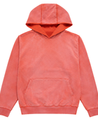 Panel Back Hoodie Orange Washed B2B Low MOQ Manufacturer