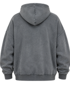 B2B Pullover Hoodie Charcoal Grey Acid Wash Custom Low MOQ Manufacturer