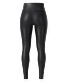 Women’s Faux Leather Leggings Black with High Rise Waist | B2B Low MOQ