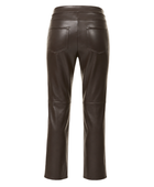 Women’s Faux Leather Slim Leg Pants Dark Brown | B2B Low MOQ