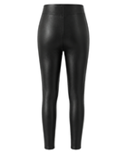 Women’s Faux Leather Leggings Black with Wide Waistband | B2B Low MOQ