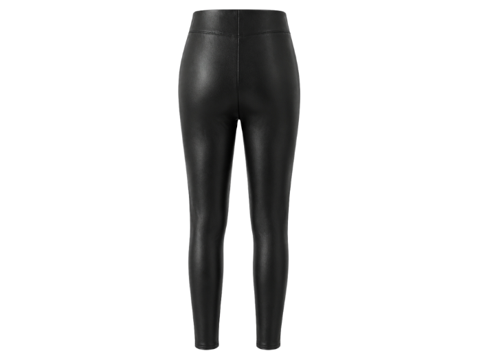 Women’s Faux Leather Leggings Black with Wide Waistband | B2B Low MOQ
