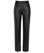 Leather Barrel Leg Pants Black | B2B Low MOQ