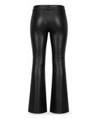 Women’s Faux Leather Kick Flare Pants Black | B2B Low MOQ