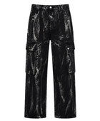 Custom Black White Acid Wash Cargo Pants B2B Low MOQ Manufacturer