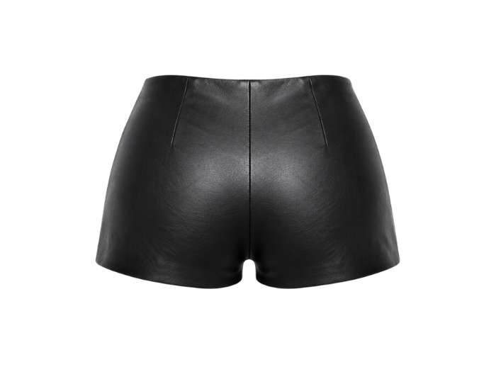 Women’s Faux Leather Micro Shorts Black | B2B Low MOQ