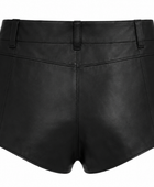 Women’s Leather Zipper Mini Shorts Black | B2B Low MOQ