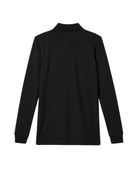 Custom School Uniform Long Sleeve Polo Shirt Black B2B School Uniform Manufacturer