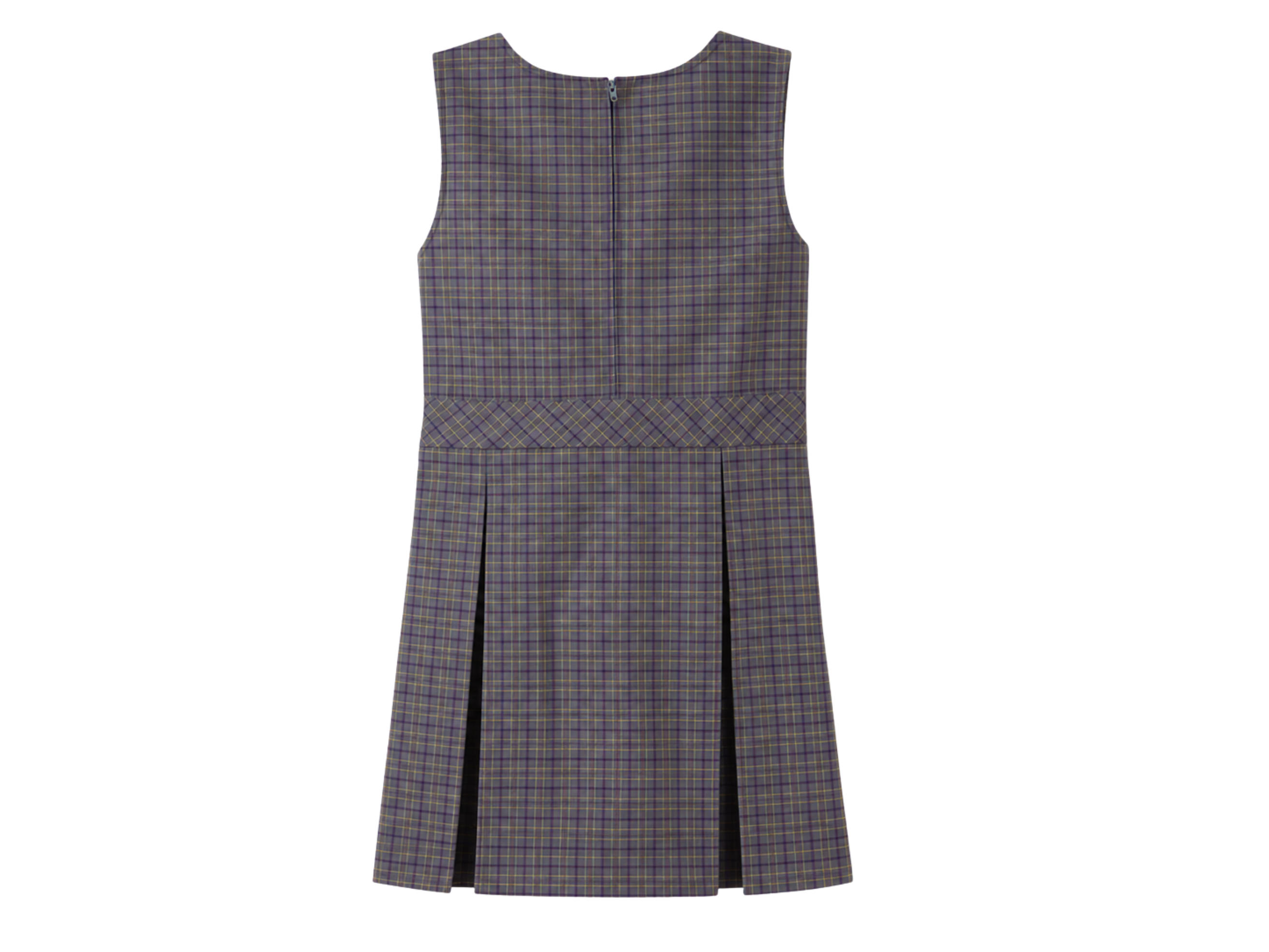 School Plaid Box Pleat Jumper Grey | B2B Low MOQ Wholesale