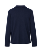 School Long Sleeve Fitted Picot Collar Polo Navy Blue | B2B Low MOQ Wholesale