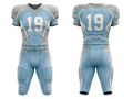 Wholesale Powder Blue American Football Uniform Set – Polyester Jersey & Pants