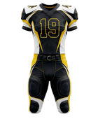 Wholesale Black and Yellow American Football Uniform Set – Polyester Teamwear