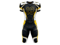 Wholesale Black and Yellow American Football Uniform Set – Polyester Teamwear