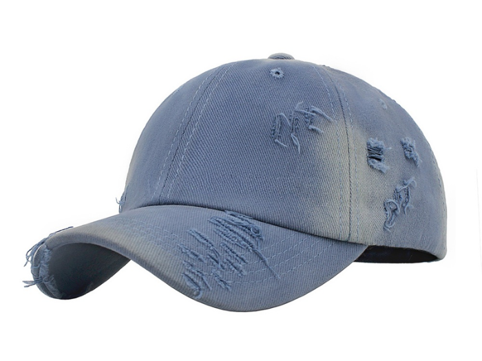 Custom Faded Blue Distressed Acid Wash Cap B2B