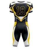 Wholesale Black and Yellow American Football Uniform Set – Polyester Teamwear