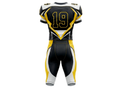 Wholesale Black and Yellow American Football Uniform Set – Polyester Teamwear