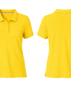 School Short Sleeve Fitted Stretch Piqué Polo Yellow | B2B Low MOQ Wholesale