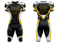Wholesale Black and Yellow American Football Uniform Set – Polyester Teamwear