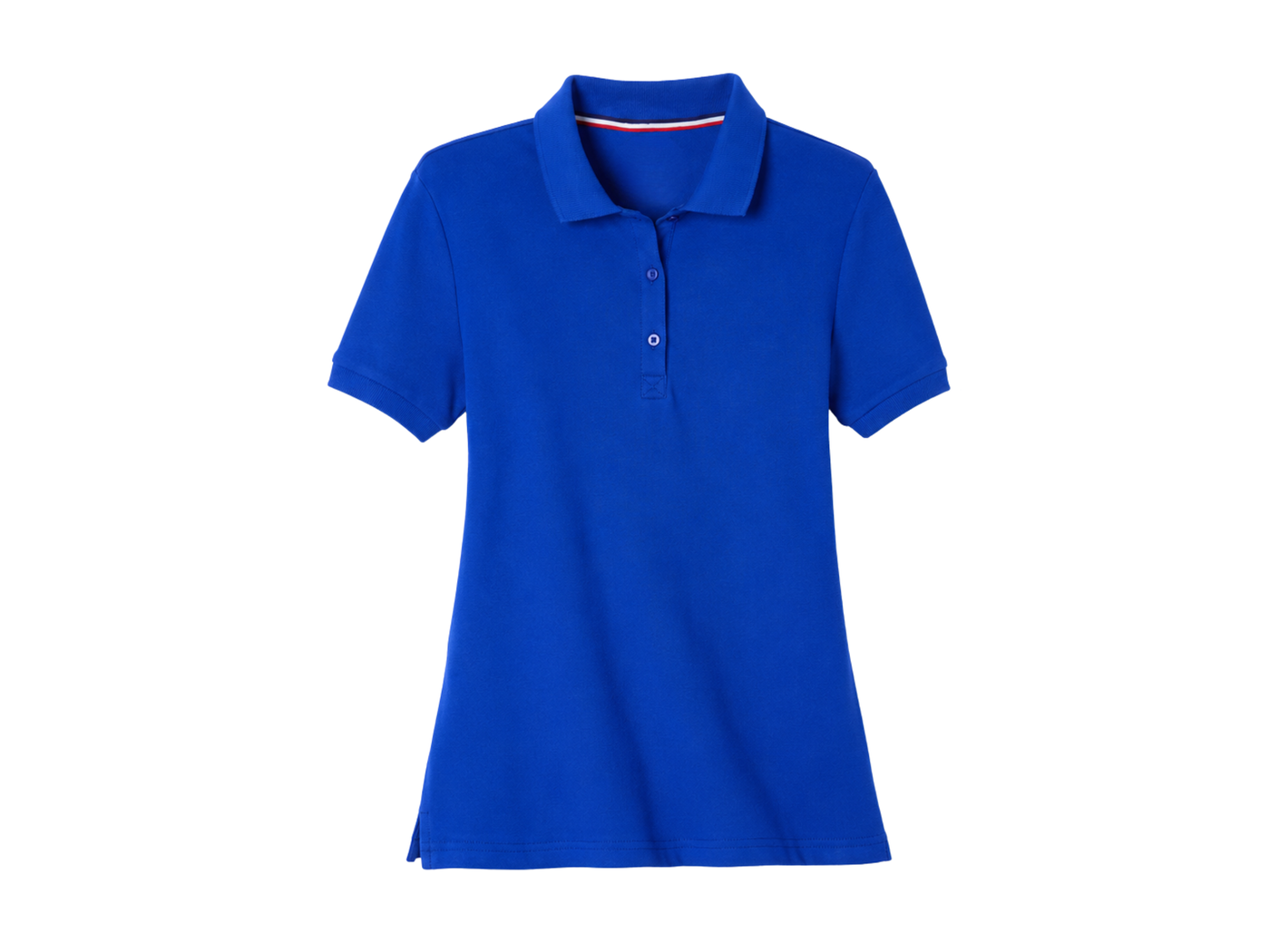 School Short Sleeve Fitted Stretch Piqué Polo Royal Blue | B2B Low MOQ Wholesale