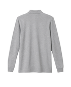 Custom School Uniform Long Sleeve Polo Shirt Grey B2B School Uniform Manufacturer
