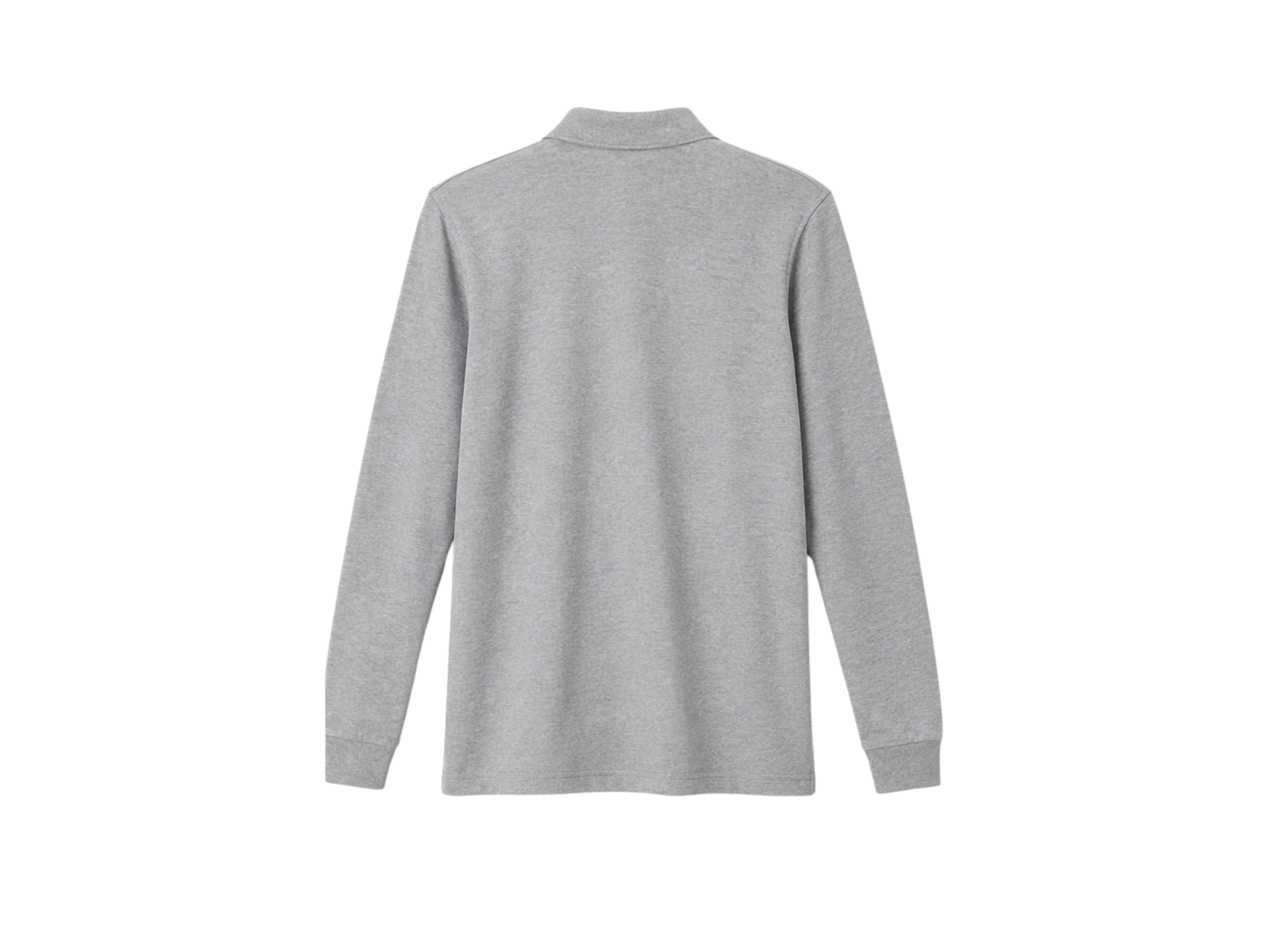Custom School Uniform Long Sleeve Polo Shirt Grey B2B School Uniform Manufacturer