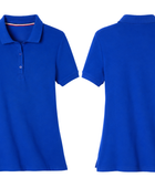 School Short Sleeve Fitted Stretch Piqué Polo Royal Blue | B2B Low MOQ Wholesale