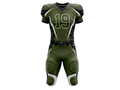 Wholesale Dark Olive American Football Uniform Set – Polyester Jersey & Pants