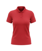 B2B Short Sleeve School Uniform Polo Shirt Women’s Red Low MOQ Schoolwear Manufacturer