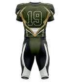 Wholesale Dark Olive American Football Uniform Set – Polyester Jersey & Pants