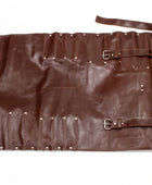 Dark Brown Leather Chef Knife Roll | Custom Wholesale Private Label Manufacturer