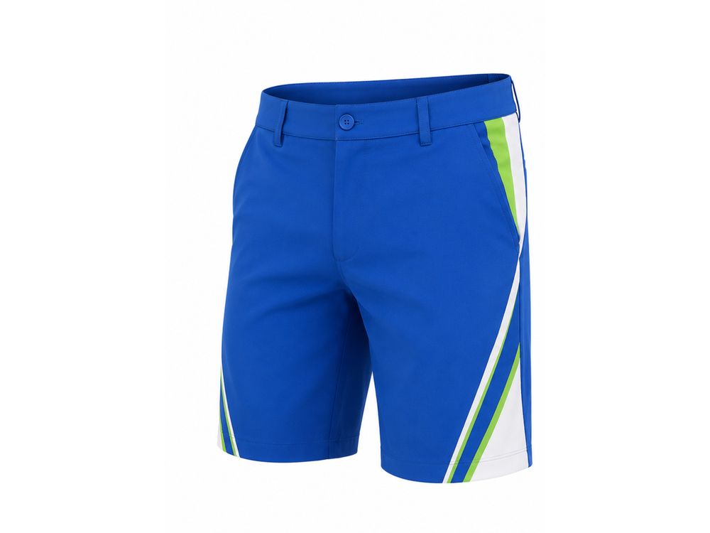 B2B Golf Shorts Blue B2B Team Polo Shorts Low MOQ front design preview