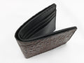 Custom Brown Crocodile Embossed Leather Bifold Wallet Set Wholesale Promotional Corporate Gift Manufacturer