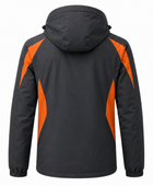 Waterproof Hooded Jacket Black and Orange  | B2B Low MOQ