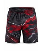Black, Red & Gray Disc Golf Shorts – Custom Team Sportswear, Wholesale Bulk, Low MOQ