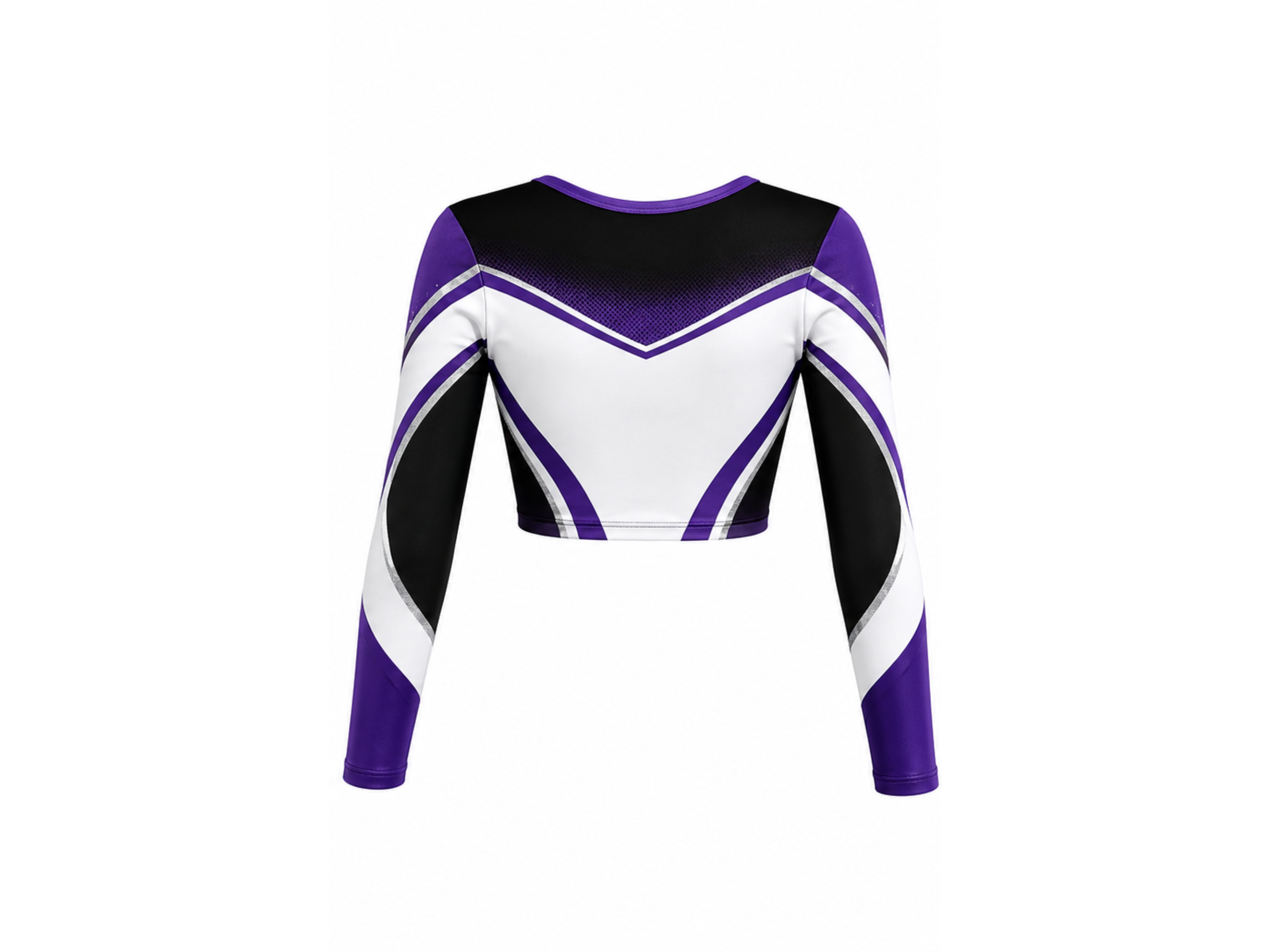 Custom Cheer-leading Jersey Purple & Black Performance Top, Wholesale Bulk, Low MOQ