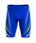Custom Track & Field Compression Shorts | Wholesale Athletics Sprint Shorts | Blue White Green | Apparels Bridge