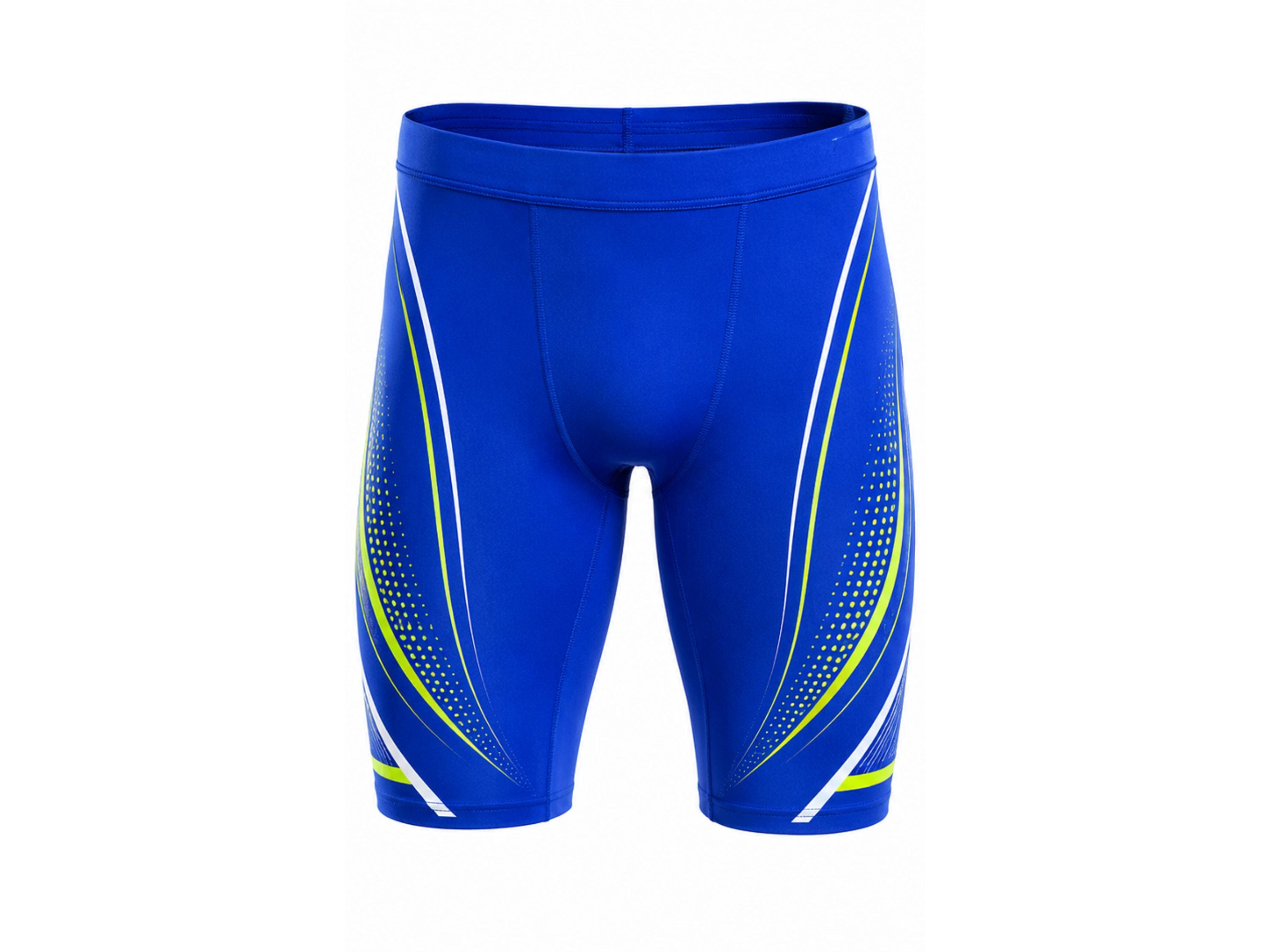 Custom Track & Field Compression Shorts | Wholesale Athletics Sprint Shorts | Blue White Green | Apparels Bridge