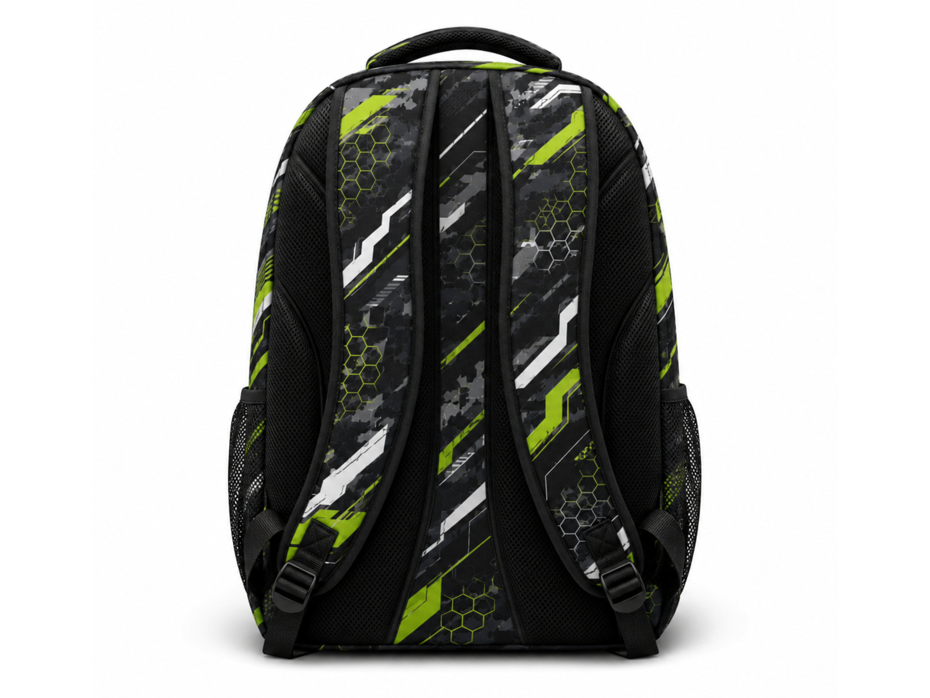 Custom Esports Gaming Backpack | Wholesale Gaming Team Bag | Black Green Yellow | Apparels Bridge