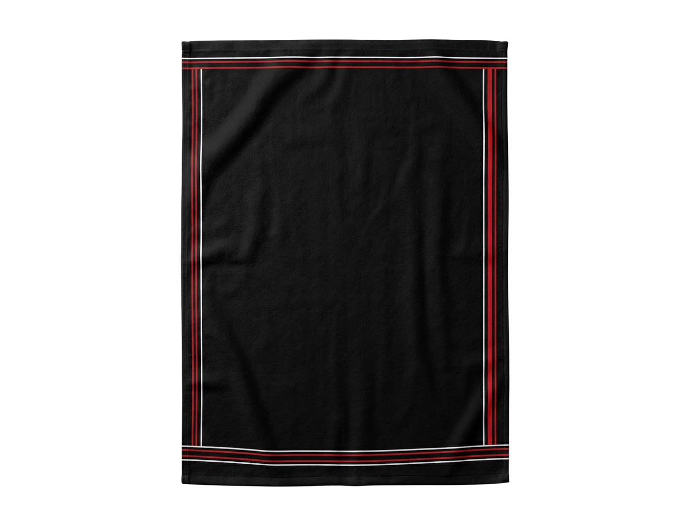 Custom Cornhole Sports Towel – Black Red Stripe Team Towel for Wholesale Buyers