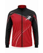 Custom Track & Field Coach Jacket | Wholesale Athletics Staff Jacket | Red Black | Apparels Bridge