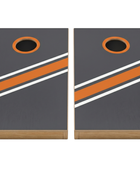Custom Cornhole Board Set – Grey Orange Outdoor Game Boards for Wholesale Buyers
