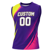 Custom Purple Soccer Vest | Wholesale Sleeveless Training Jersey for Bulk Team Orders