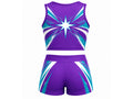 Custom Purple Cheer Practice Wear Set – Crop Top & Shorts for Wholesale Teams