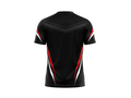 Custom Cornhole League T-Shirt – Black Red Team Shirt for Wholesale Tournament Buyers