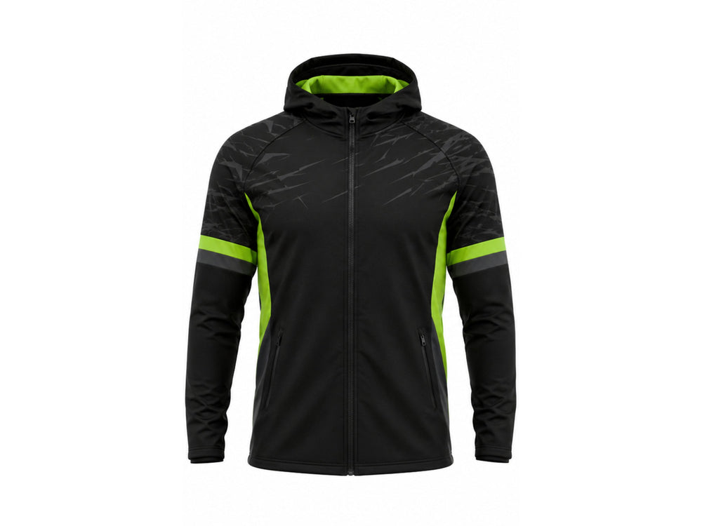 Custom Black Lime Hockey Hoodie – Wholesale Team Warm Up Hoodie for Clubs front design preview
